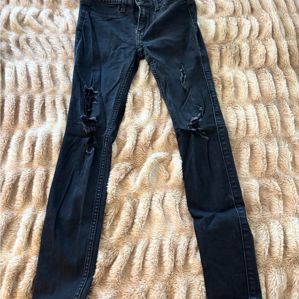 Hollister Charcoal Low-Rise Jeans